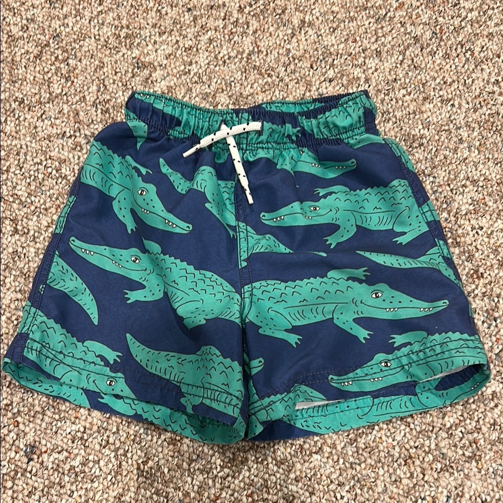 Mini Boden Boys Tropical Swim Shorts Trio - Sharks, Crocodiles & Parrots - Picture 6 of 13